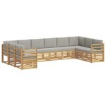 vidaXL Ensemble de canapés d'extérieur 10 pc Blanc et gris clair
