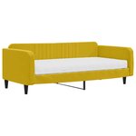 vidaXL Lit de jour avec matelas jaune 100x200 cm velours
