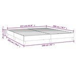 vidaXL Cadre de lit Vert foncé 160x200 cm Velours