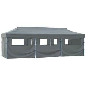 vidaXL Tente de réception pliable avec 8 parois 870x291x315 cm Anthracite