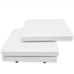 vidaXL Table basse 3 étagères blanc brillant