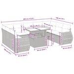 vidaXL Salon de jardin 10 Pièces avec coussins noir résine tressée acacia