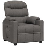 vidaXL Fauteuil inclinable électrique Gris foncé Tissu