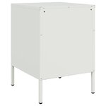 vidaXL Tables de chevet 2 Pièces blanc 36x39x50 5 cm acier