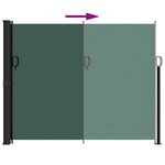 vidaXL Auvent latéral rétractable vert foncé 160x600 cm