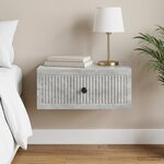 vidaXL Cabinet de chevet Gris béton 49 x 34 5 x 20 cm
