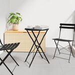 vidaXL Table bistrot pliante Anthracite Ø50x71 cm Acier revêtu de poudre