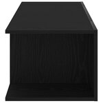 vidaXL Meuble TV Noir 90 x 39 x 30 cm Bois d'ingénierie