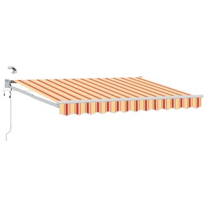 vidaXL Auvent rétractable électrique Multicolore 3 5 x 2 5 m