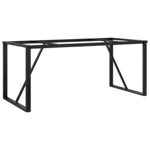vidaXL Pieds de table à manger cadre en O 180x80x73 cm acier
