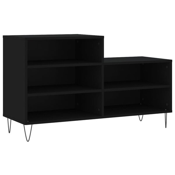 vidaXL Armoire à chaussures Noir 102x36x60 cm Bois d'ingénierie