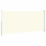 vidaXL Auvent latéral rétractable de patio 220x500 cm Crème