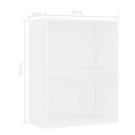 vidaXL Bibliothèque blanc 60x30x76 5 cm bois d'ingénierie