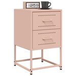 vidaXL Table de chevet rose 36x39x60 5 cm acier