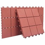vidaXL Carreau de terrasse 10 Pièces Rouge 30 5 x 30 5 x 2 2 cm