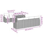 vidaXL Ensemble de repas de jardin de 9 pièces avec coussins Beige Poly Rattan Acacia