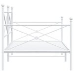 vidaXL Lit de repos sans matelas blanc 107x203 cm acier