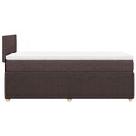 vidaXL Sommier à lattes de lit avec matelas Marron foncé 90x200 cm