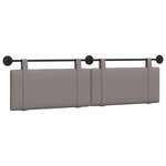 vidaXL Tête de lit suspendue Taupe Tissu