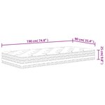 vidaXL Matelas à ressorts ensachés moyen 90x190 cm