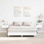 vidaXL Cadre de lit 2 Pièces Blanc 152 x 203 cm Bois d'ingénierie