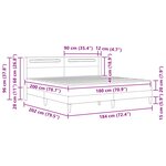 vidaXL Cadre de lit avec matelas 180 x 200 cm Noir
