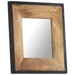 vidaXL Miroir 50x50 cm Bois de manguier massif