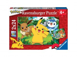 Puzzles 2x24p - pikachu et ses amis  pokemon