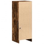 vidaXL Buffet avec LED chêne fumé 38x34x100 cm bois d'ingénierie