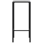 vidaXL Ensemble de bar de jardin 3 Pièces noir acier enduit de poudre