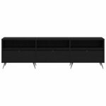 vidaXL Meuble TV Noir 150x30x44 5 cm en bois d'ingénierie