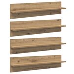 vidaXL Étagères Murales 4 Pièces Chêne artisanal 80 x 11 5 x 18 cm