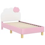 vidaXL Cadre de lit pour tout-petit avec tête de lit Rose 70 x 140 cm