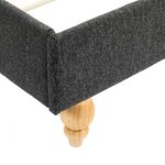 vidaXL Lit avec LED et matelas Gris foncé Jute 90 x 200 cm