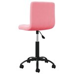 vidaXL Chaise pivotante de salle à manger Rose Velours