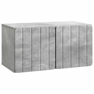 vidaXL Meuble TV mural 59 5 x 31 x 30 cm Gris béton Bois d'ingénierie