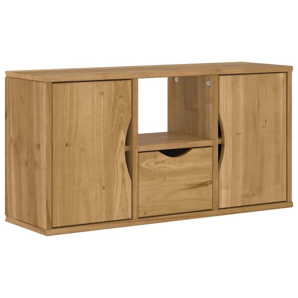 vidaXL Meuble TV avec tiroir ODDA 79x24x40 cm bois massif pin