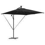 vidaXL Parasol banane à mât déporté Noir 249 x 249 x 250 cm