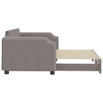 vidaXL Lit de jour avec lit gigogne taupe 90x200 cm tissu