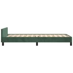 vidaXL Cadre de lit avec tête de lit Vert foncé 100x200 cm Velours