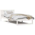vidaXL Cadre de lit Blanc Bois 90 x 200 cm Cadre de lit minimaliste