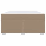 vidaXL Cadre de lit avec matelas Cappuccino 160 x 200 cm tissu