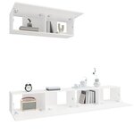 vidaXL Ensemble de meubles TV 3 Pièces Blanc Bois d'ingénierie