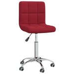 vidaXL Chaise pivotante de salle à manger Rouge bordeaux Tissu