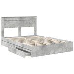 vidaXL Lit de Rangement Gris béton 150 x 200 cm Bois d'ingénierie