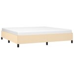 vidaXL Cadre de lit sans matelas crème 200x200 cm tissu