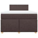 vidaXL Sommier à lattes de lit et matelas marron foncé 120x190cm tissu