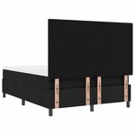 vidaXL Lit à ressorts avec matelas Noir 140 x 200 cm tissu