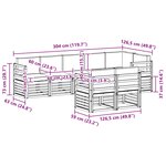 vidaXL Ensemble de canapés d'extérieur 8 pc Blanc et anthracite