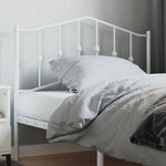 vidaXL Tête de lit métal blanc 100 cm